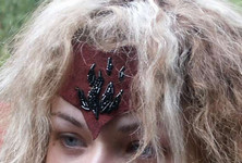 Black Flame
(bugles embroidered on chamois)
