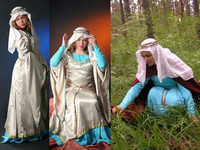 Женский костюм: блио, шенз
(Европа, конец XII в.)