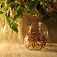 Autumn Pitcher 
(glass painting, 2010)
