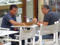 Cypriots Playing Backgammon
