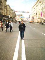 2001.09.01 Walking down Tverskaya Str. on the Day of Moscow.