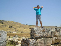 2004.07.29 Standing on ancient Greek ruins.