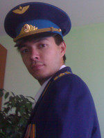 2007.07.22 Wearing my father's full dress of a pilot.