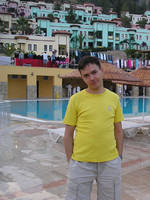 2011.06.21 In the first day of summer vacation in Turkey, at a pool of a mountain hotel.