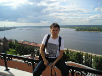 2014.06.13 A view to the junction of the Oka and the Volga rivers in Nizhny Novgorod.