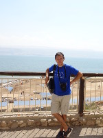 2018.09.07 Vertical view of the Dead Sea from the Kalia Beach's observation deck.