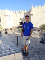 2018.09.07 In front of the most frequently visited gate of my entrance to the Old City of Jerusalem – the Damascus Gate.