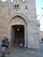 2018.09.07 In front of the most frequently visited gate of my exit from the Old City of Jerusalem – the Jaffa Gate.