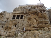 2018.09.09 Tomb of Benei Hezir is the oldest of the 4 giant tombs in the Kidron Valley near the Mount of Olives in Jerusalem, and resembles a Greek temple.