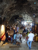 2018.09.09 Downstairs to the cave Church of the Sepulchre of Saint Mary in Gethsemane (Jerusalem), where the Tomb of the Virgin Mary is located.