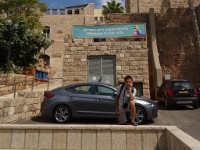 2018.09.10 In the Old Jaffa (a part of Tel Aviv – Yafo) even a electric power transformer building welcomes you; the lighthouse is a symbol of the ancient port.