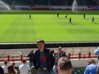 2019.04.28 At the “RZD Arena” stadium during the break of a premier league match between the “Lokomotiv” and “Enisei” football club.