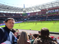 2019.04.28 At the “RZD Arena” stadium during the 2nd half of a premier league match between the “Lokomotiv” and “Enisei” football clubs.