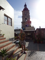 2019.06.01 At the foot of the Roloi clock tower in the Old City of Rhodes.