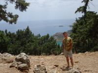 2019.06.03 Almost at top of the mountain where the monastery (chapel) of Panagia Tsambika is.