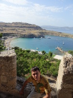 2019.06.03 With the Bay of Lindos (also heart-shaped) in the background (view #3).