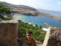 2019.06.03 With the Bay of Lindos (also heart-shaped) in the background (view #4).