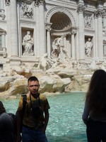 2019.10.03 It's hard to take a picture without other people in the frame at the crowded Trevi fountain in Rome.