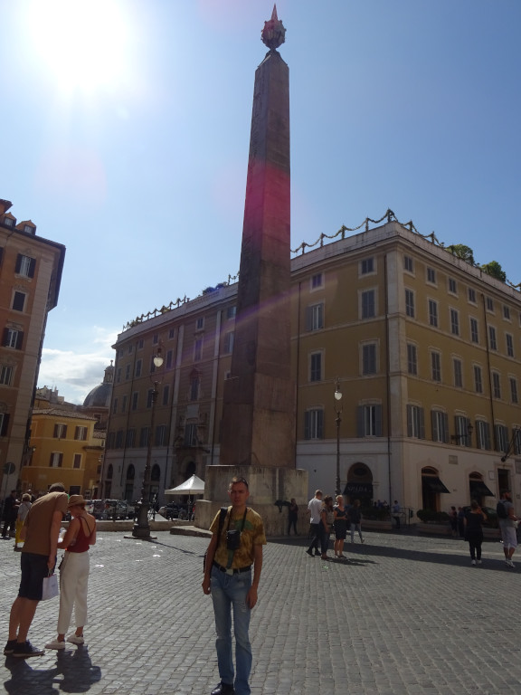 2019.10.03 At the Square of Monte Citorio (Piazza di Monte Citorio) in Rome with the homonymous obelisk (Obelisco di Montecitorio) of ancient Egyptian origin.
