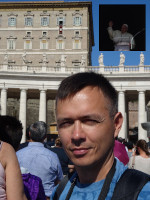 2019.10.06 At long last my waiting for the Pope's Francis every-Sunday appearance to the people gathered in Saint Peter's Square in the Vatican (Rome) was successful!.. A very nice man, even from the point of view of me, a non-Catholic.