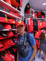 2019.10.06 In the Italian “Ferrari” brand store in Italian Rome.