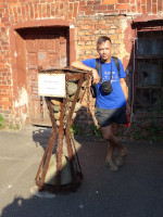 2021.07.11 With the “Hourglass” composition made of scrap metal and cobblestones playing the role of sand grains. 😁