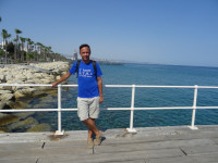2021.08.01 A happy “black man” on the Limassol embankment (Cyprus).