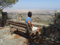 2021.08.02 At the altitude of 750 meters from the Mountain of Stavrovouni (Σταυροβούνι) I am looking thoughtfully into the distance at the opening expanses of Cyprus.