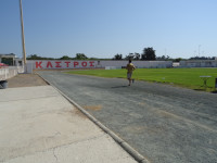 2021.08.04 I am imitating a race at the Ayia Napa's stadium of Aiya Napa's Stadium of Georgios Katsuri Kastros (Γεωργιος Κατσουρη Καστρος), a view of the hunched back. 🤦