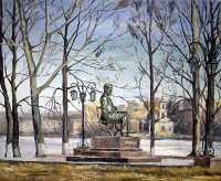 Памятник П. И. Чайковскому в Воткинске, Удмуртия 
(холст 60 х 50 см, масло; 2015-й год)