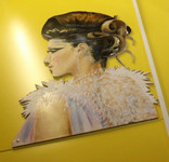 Парикмахерская «Татьяна». Рекламный портрет 
(фанера 60 х 80 см, масло; 2008-09-й годы)