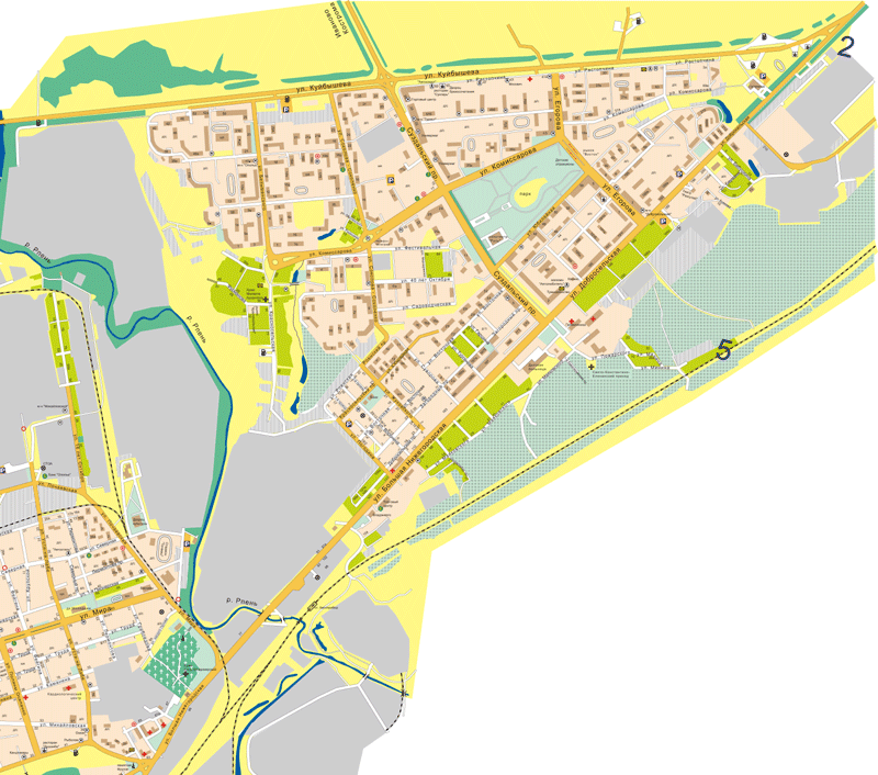Карта города Владимира, уровень 1, сегмент 2
